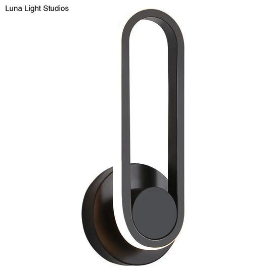 Modern Led Metal Bedside Wall Sconce With Rotatable Head