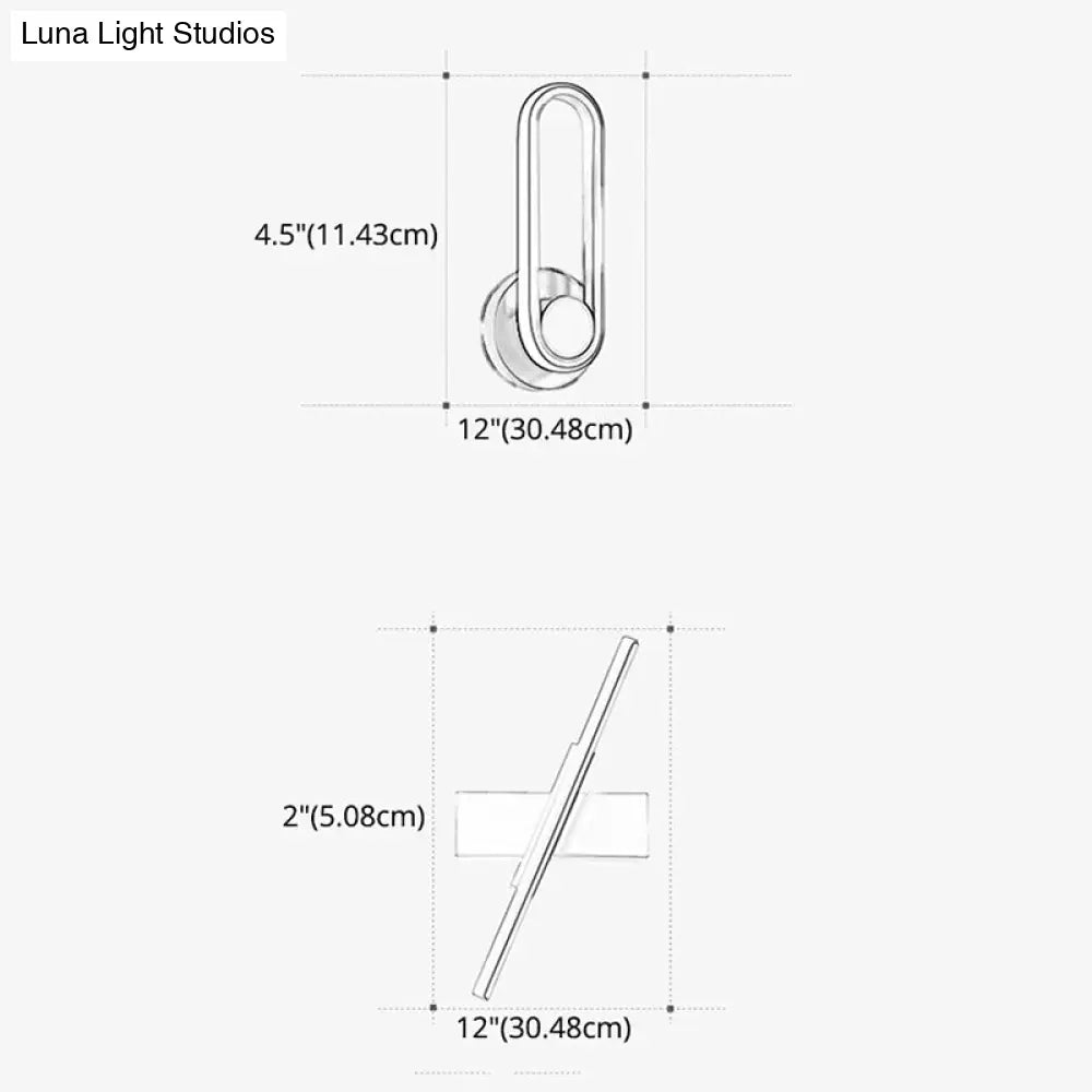Modern Led Metal Bedside Wall Sconce With Rotatable Head