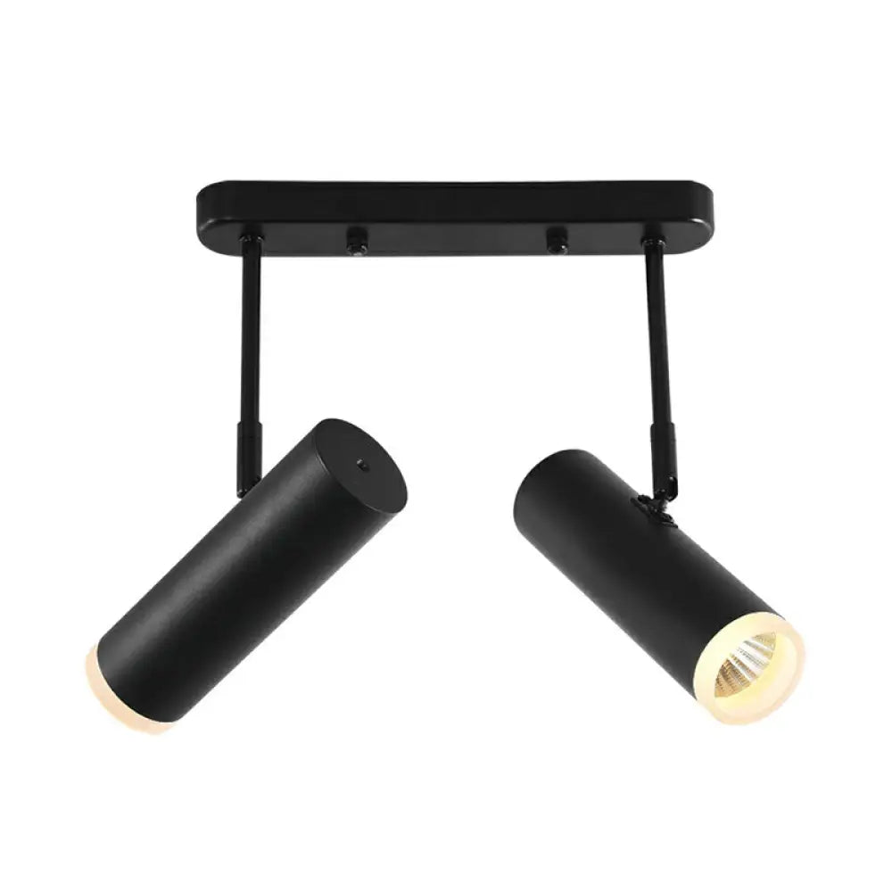 Modern Led Metal Tubular Spotlight Ceiling Light For Living Room 2 / Black White