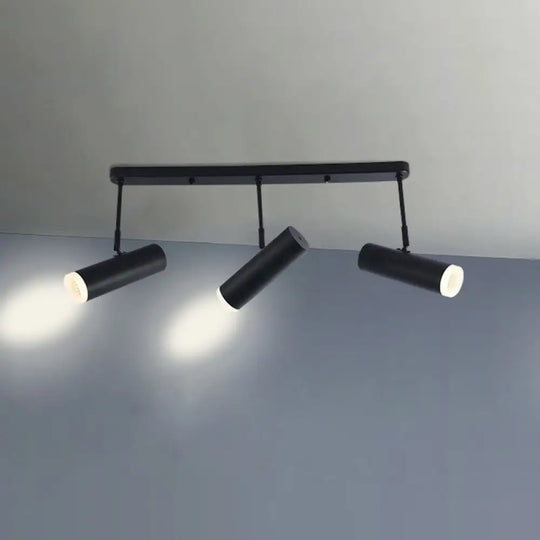 Modern Led Metal Tubular Spotlight Ceiling Light For Living Room 3 / Black White