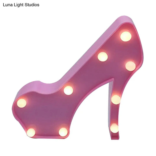 Modern Led Night Lamp For Girls Room With Funky Plastic Design