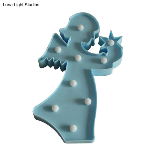 Modern Led Night Lamp For Girls Room With Funky Plastic Design