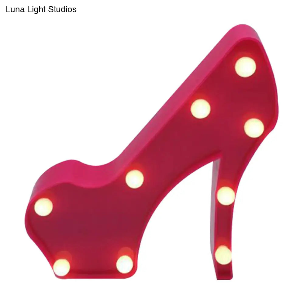 Modern Led Night Lamp For Girls Room With Funky Plastic Design