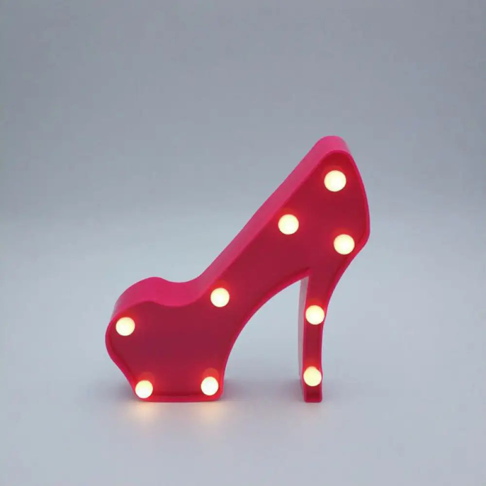 Modern Led Night Lamp For Girls Room With Funky Plastic Design Red / A