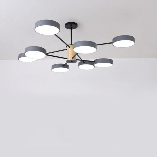 Modern Led Nordic Branch Chandelier - Acrylic Living Room Ceiling Light 8 / Grey