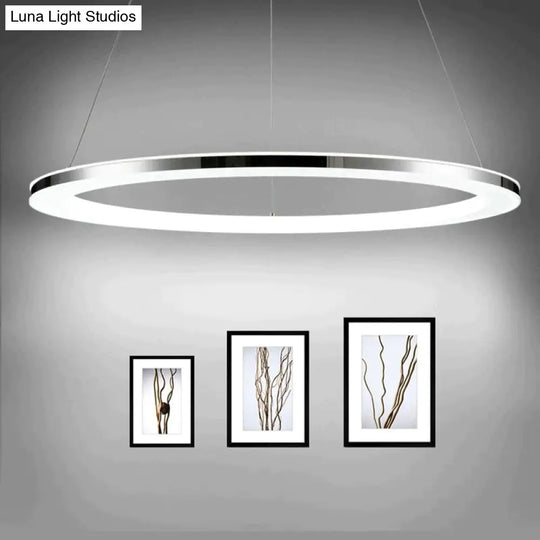 Modern Led Pendant Lights Fixtures For Dining Living Room Home Decor Acrylic Rings Hanging Lamp