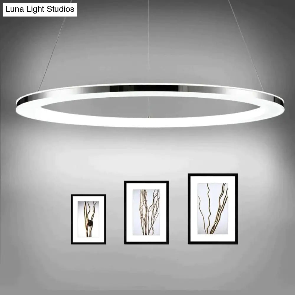 Modern Led Pendant Lights Fixtures For Dining Living Room Home Decor Acrylic Rings Hanging Lamp With