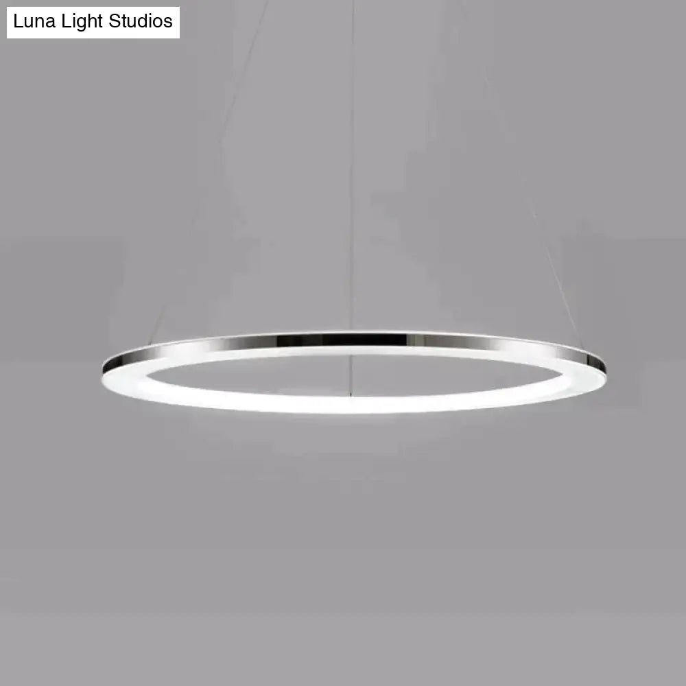 Modern Led Pendant Lights Fixtures For Dining Living Room Home Decor Acrylic Rings Hanging Lamp With