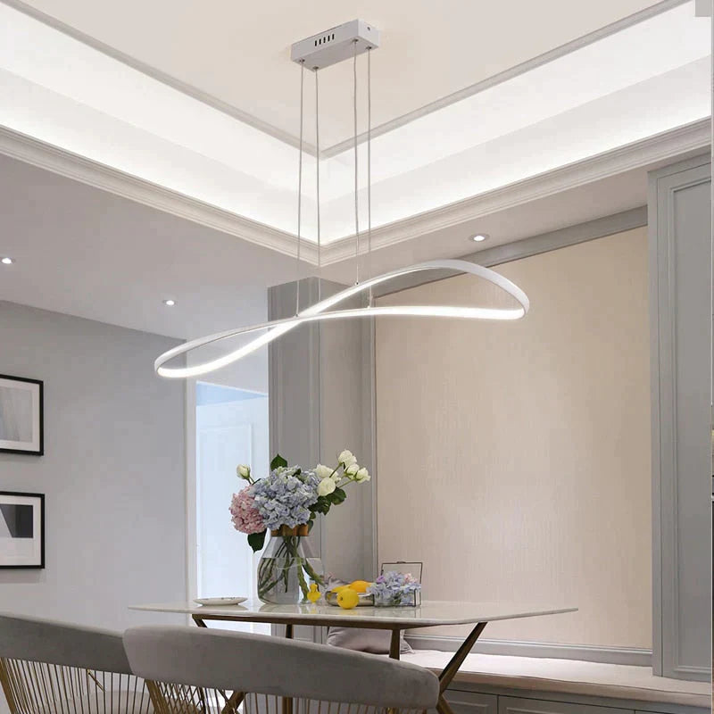 Modern Led Pendant Lights For Dining Room Kitchen Room Home Deco Pendant Lamp Matte Black/White Finished