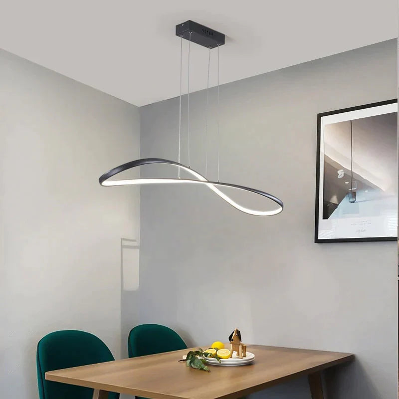 Modern Led Pendant Lights For Dining Room Kitchen Room Home Deco Pendant Lamp Matte Black/White Finished