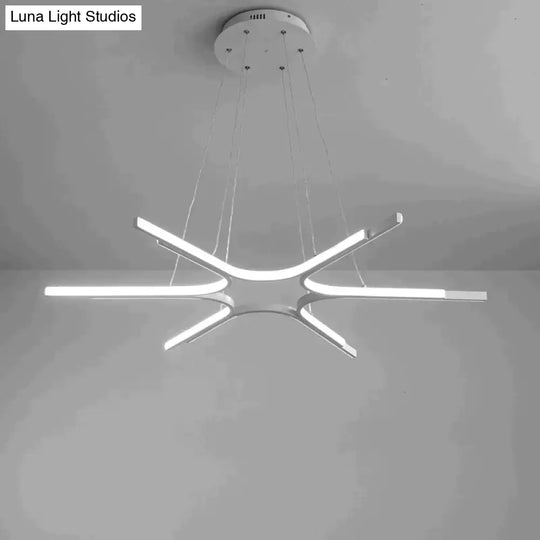 Modern Led Pendant Lights Living Room Restaurant Hang Lamp Aluminum Remote Control Dimming Hanging