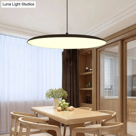 Modern Led Pendant Metal Dining Room Ceiling Light With Acrylic Diffuser