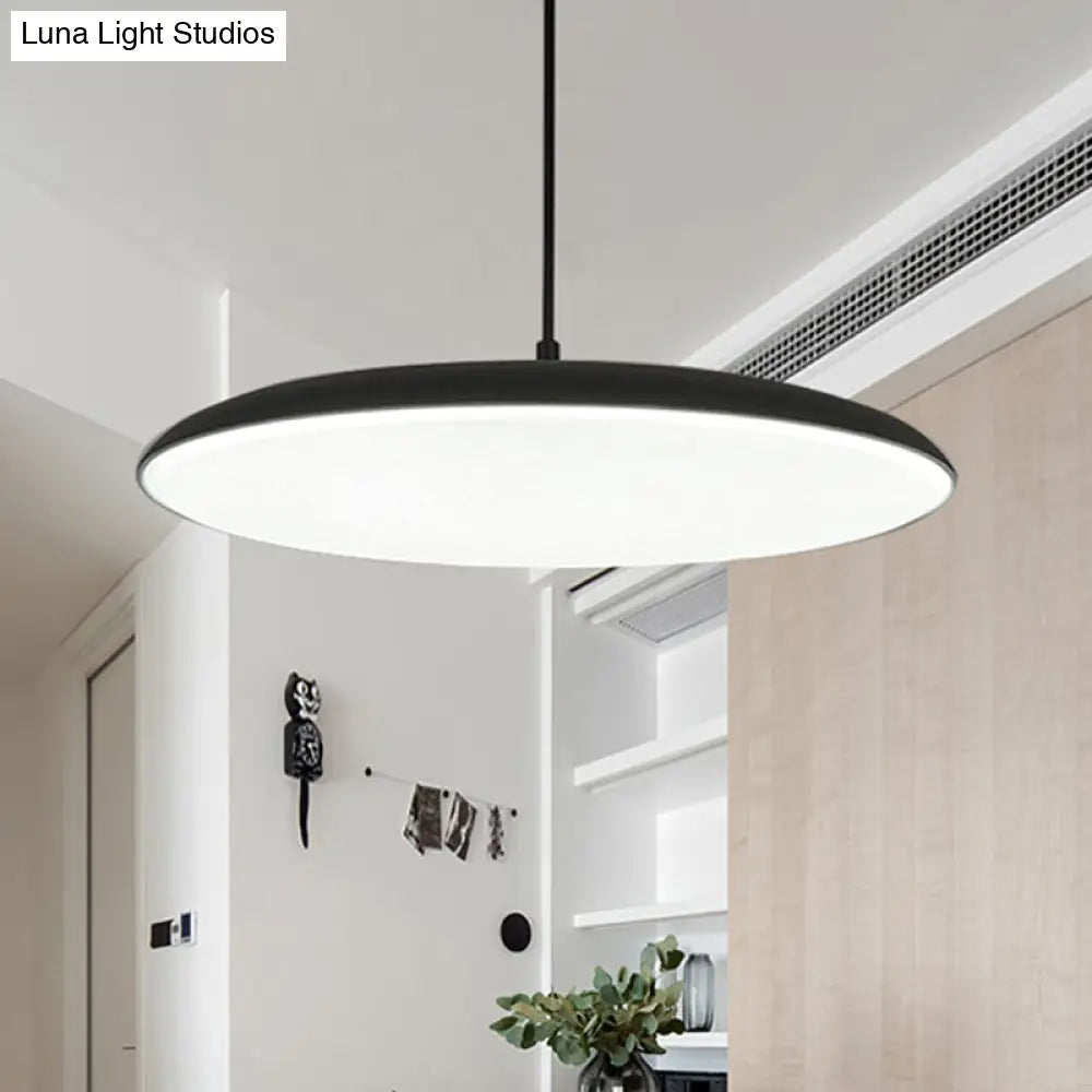 Modern Led Pendant Metal Dining Room Ceiling Light With Acrylic Diffuser