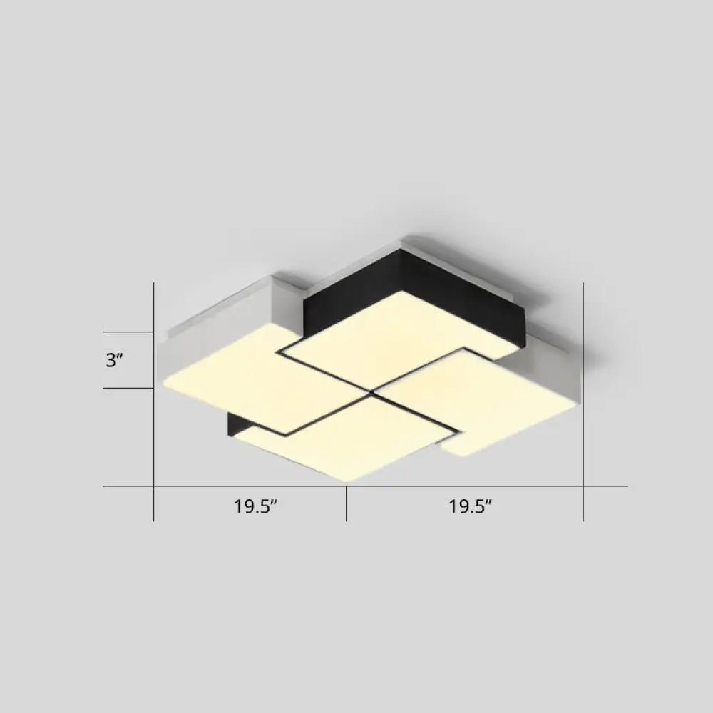 Modern LED Pinwheel Flush Mount Nordic Ceiling Light for Bedroom ...
