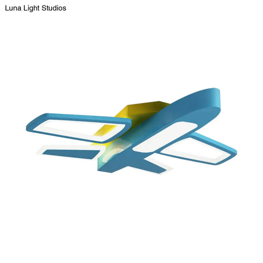 Modern Led Plane Ceiling Light For Kids In White - Perfect Amusement Park