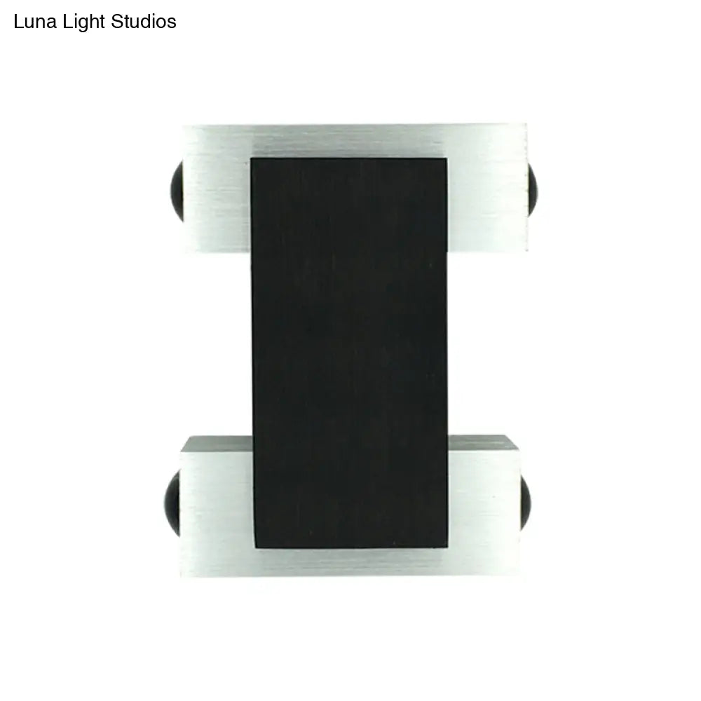 Modern Led Pub Wall Lighting: Aluminum Telescopes Sconce Lamp In Black-Silver With Colorful Options