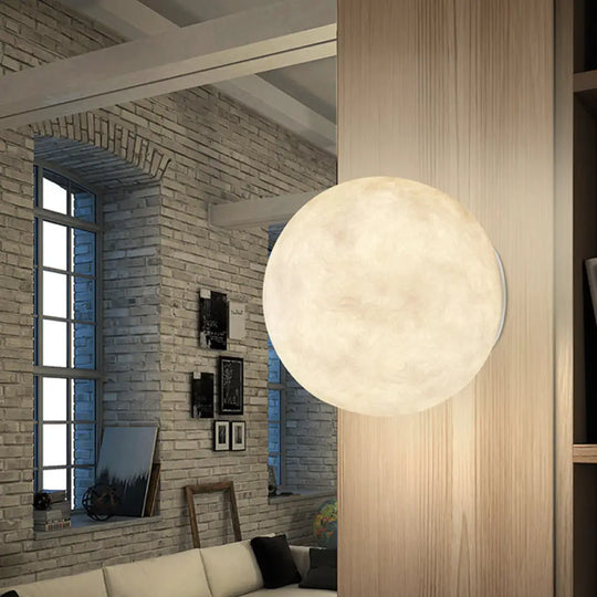 Modern Led Resin Wall Mount Light - Spherical Yellow 6/10 Dia Sconce For Living Room / 6