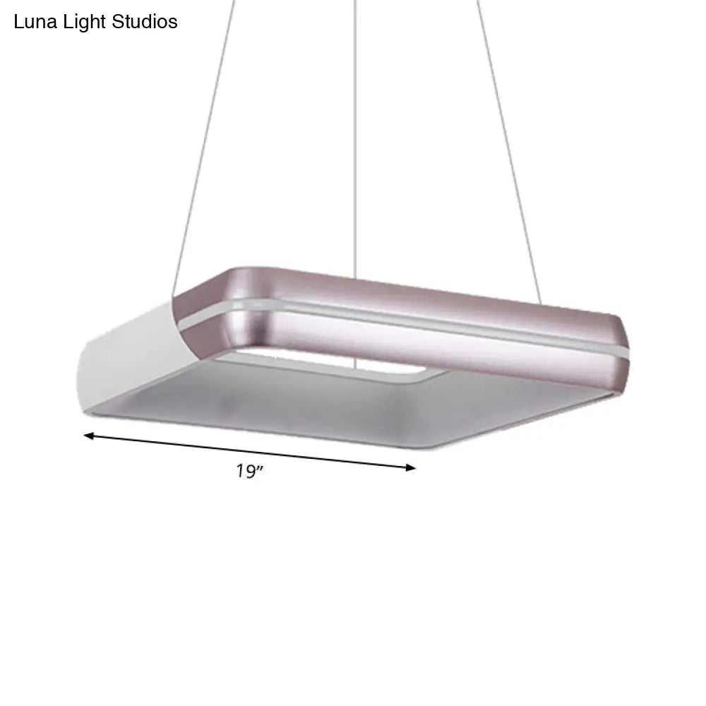 Delilah - Rose Gold Ring Suspension Light Modern Led Metal Hanging Fixture For Dining Room