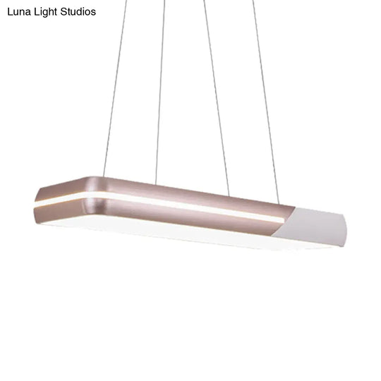 Delilah - Rose Gold Ring Suspension Light Modern Led Metal Hanging Fixture For Dining Room