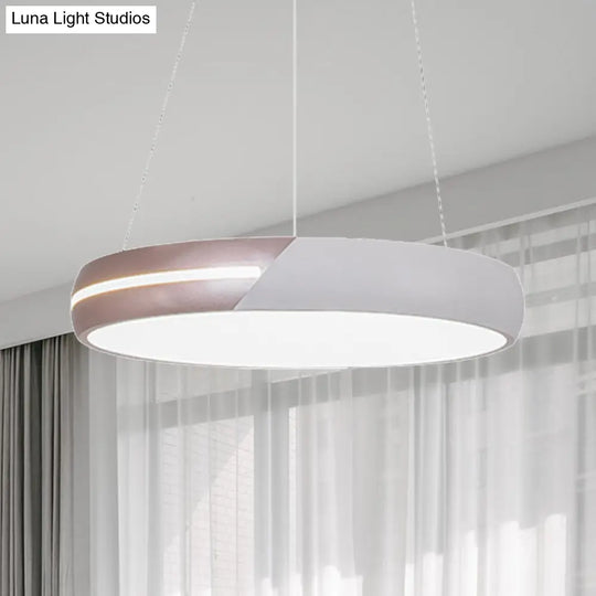 Delilah - Rose Gold Ring Suspension Light Modern Led Metal Hanging Fixture For Dining Room