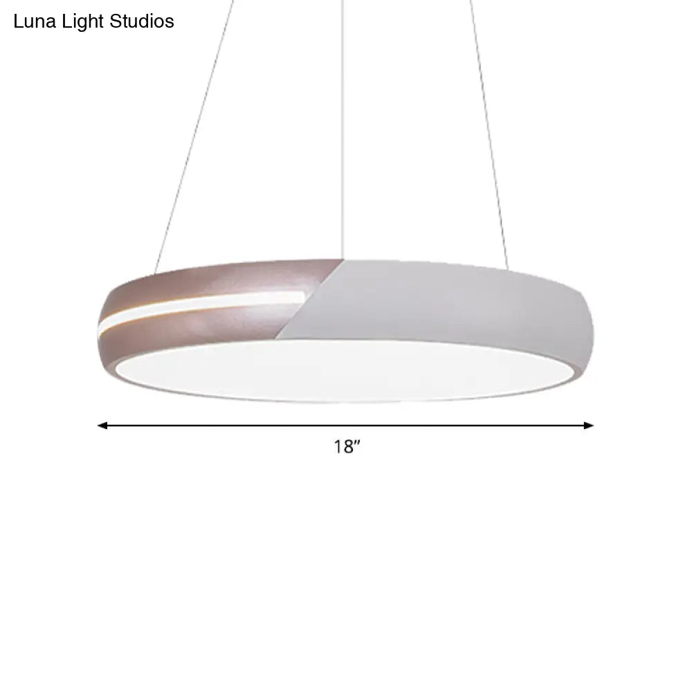 Delilah - Rose Gold Ring Suspension Light Modern Led Metal Hanging Fixture For Dining Room