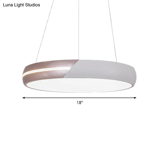 Delilah - Rose Gold Ring Suspension Light Modern Led Metal Hanging Fixture For Dining Room