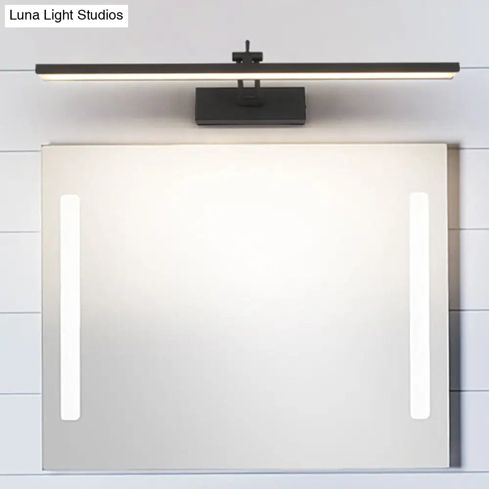 Modern Led Rotatable Vanity Wall Sconce With Acrylic Shade For Bathrooms