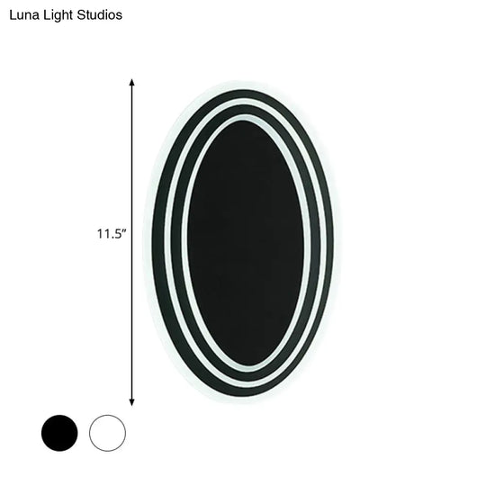 Modern Led Rotatable Wall Mount Light Fixture In Black/White With Warm/White Lighting