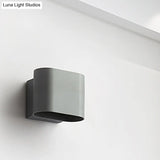 Modern Led Round Edge Wall Sconce Light Simple Metal Mountable In Black Grey Or White - Ideal For