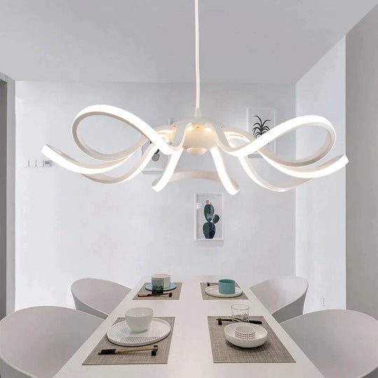 Modern LED Simple Flower Pendant Lights Lamp For Living Room Cristal Lustre Pendant Lights Pendant Hanging Ceiling Fixtures