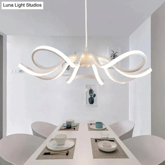 Modern Led Simple Flower Pendant Lights Lamp For Living Room Cristal Lustre Hanging Ceiling Fixtures