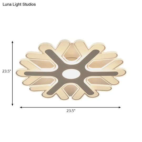 Modern Led Snowflake Ceiling Light For Kids’ Bedrooms