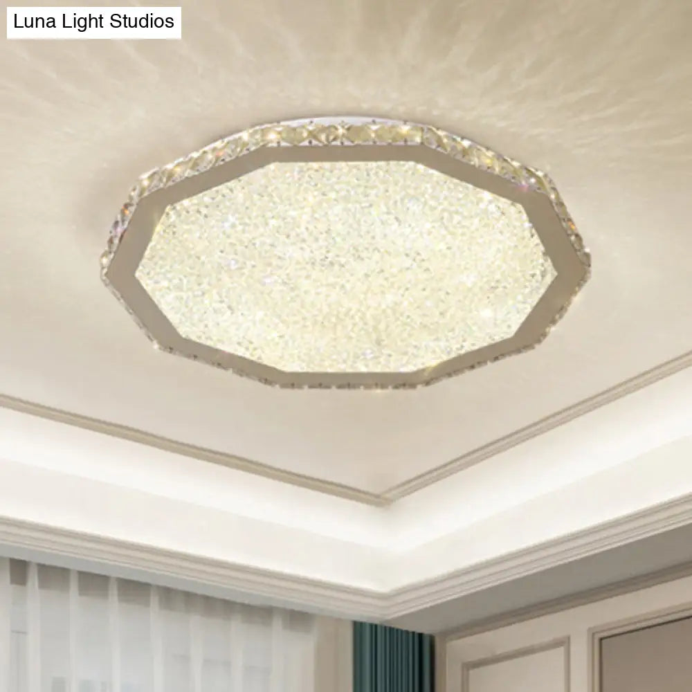 Modern Led Stainless-Steel Flush Mount Ceiling Light For Living Room