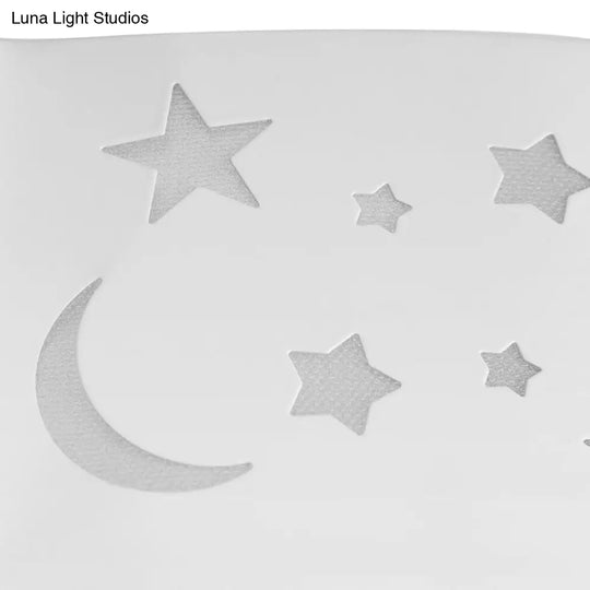 Modern Led Star Ceiling Light: Acrylic White Lamp For Kids’ Bedroom