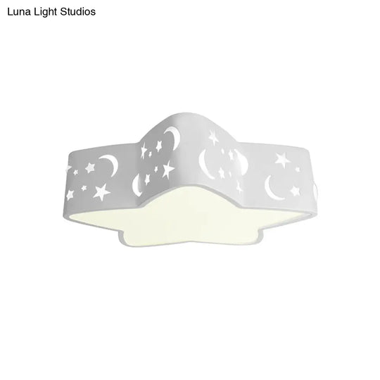 Modern Led Star Ceiling Light: Acrylic White Lamp For Kids Bedroom