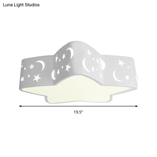 Modern Led Star Ceiling Light: Acrylic White Lamp For Kids Bedroom