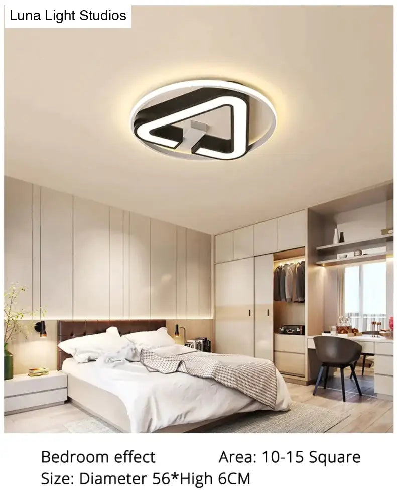 Modern Led Triangle Ceiling Lights For Living Room Bedroom Indoor Lighting Lamp Fixture Remote