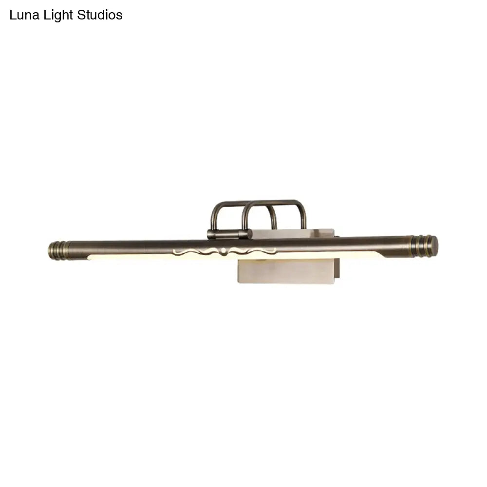 Modern Led Vanity Light Fixture In Bronze/Brass Finish White/Warm - 21 26 29 W