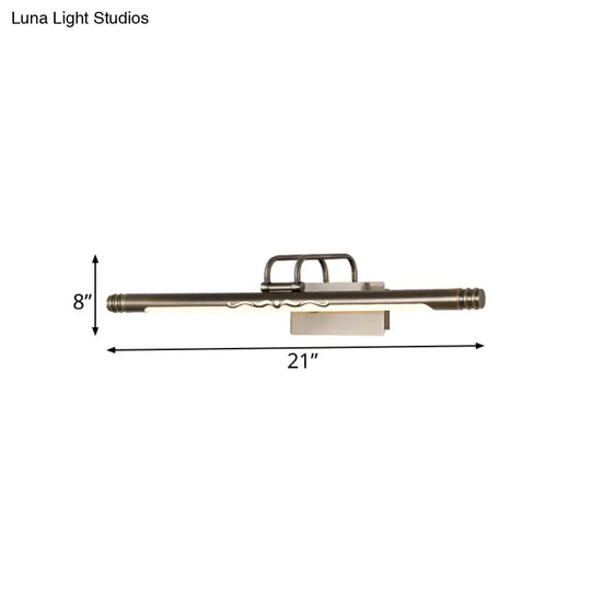 Modern Led Vanity Light Fixture In Bronze/Brass Finish White/Warm - 21 26 29 W