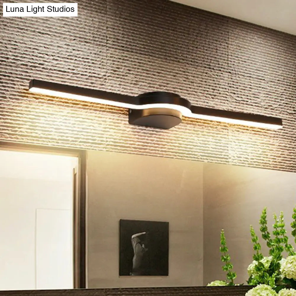 Modern Led Vanity Lighting Fixture - Simplicity Linear Acrylic Bathroom Wall Sconce