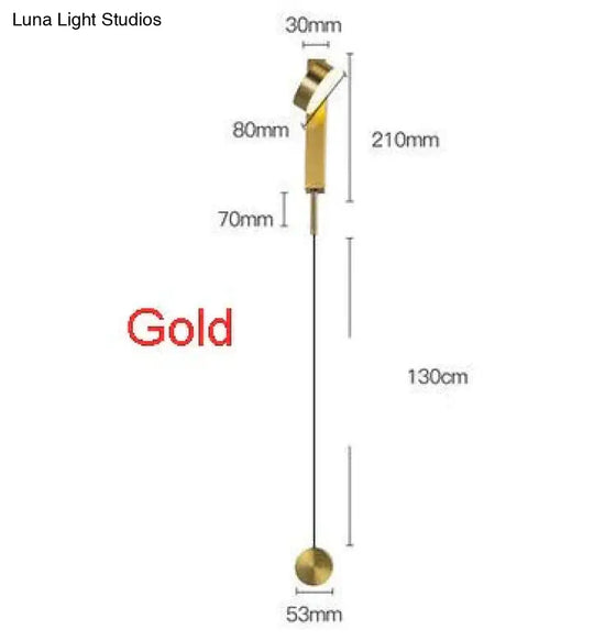 Modern Led Wall Lamps With Rotation Sconce Light For Bedside Living Room Bedroom Study Gold /