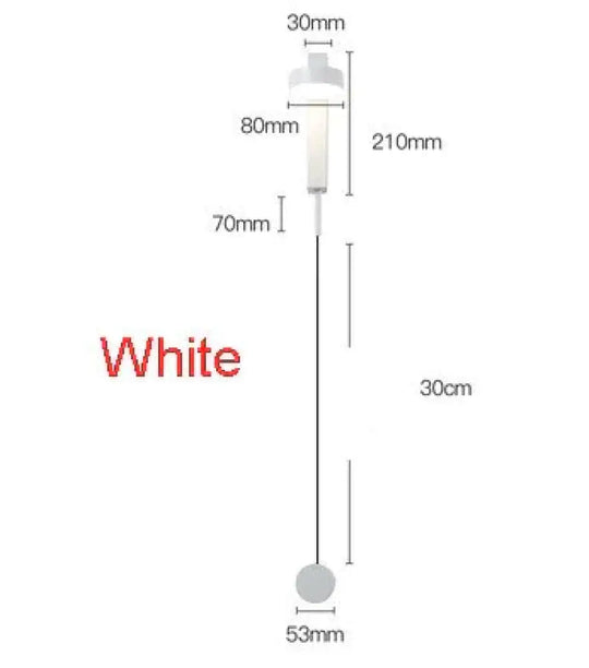 Modern Led Wall Lamps With Rotation Sconce Light For Bedside Living Room Bedroom Study White /