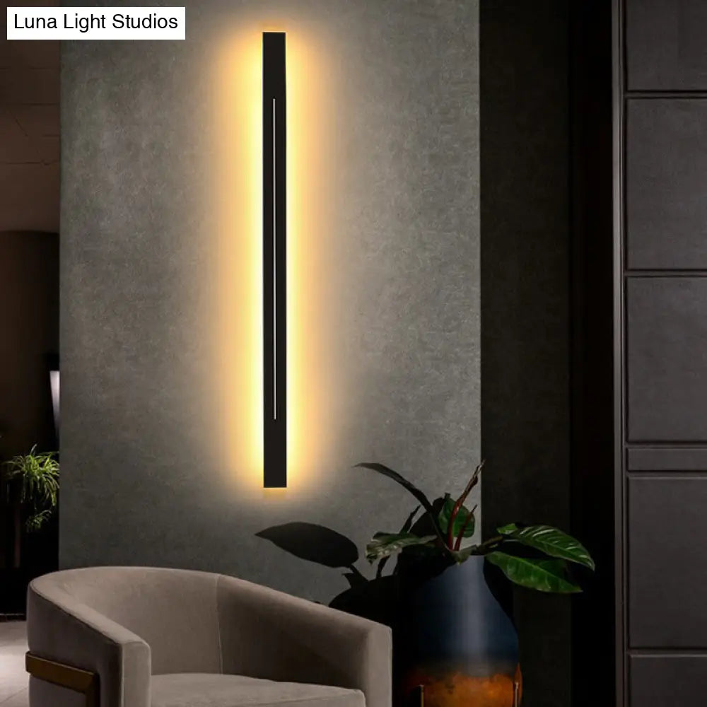 Modern Led Wall Light Fixture: Rectangular Linear Living Room Sconce Lighting