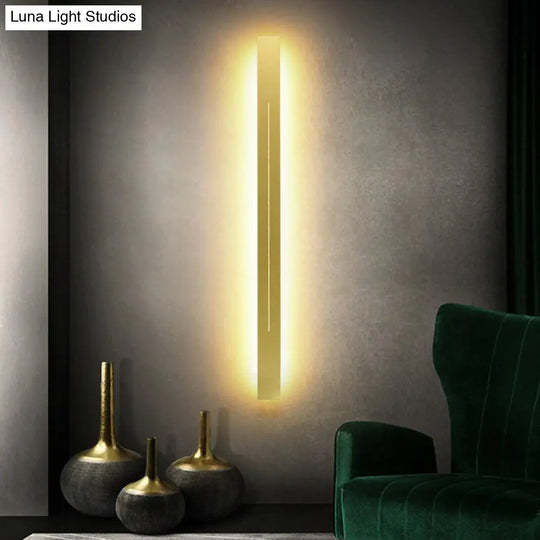 Modern Led Wall Light Fixture: Rectangular Linear Living Room Sconce Lighting