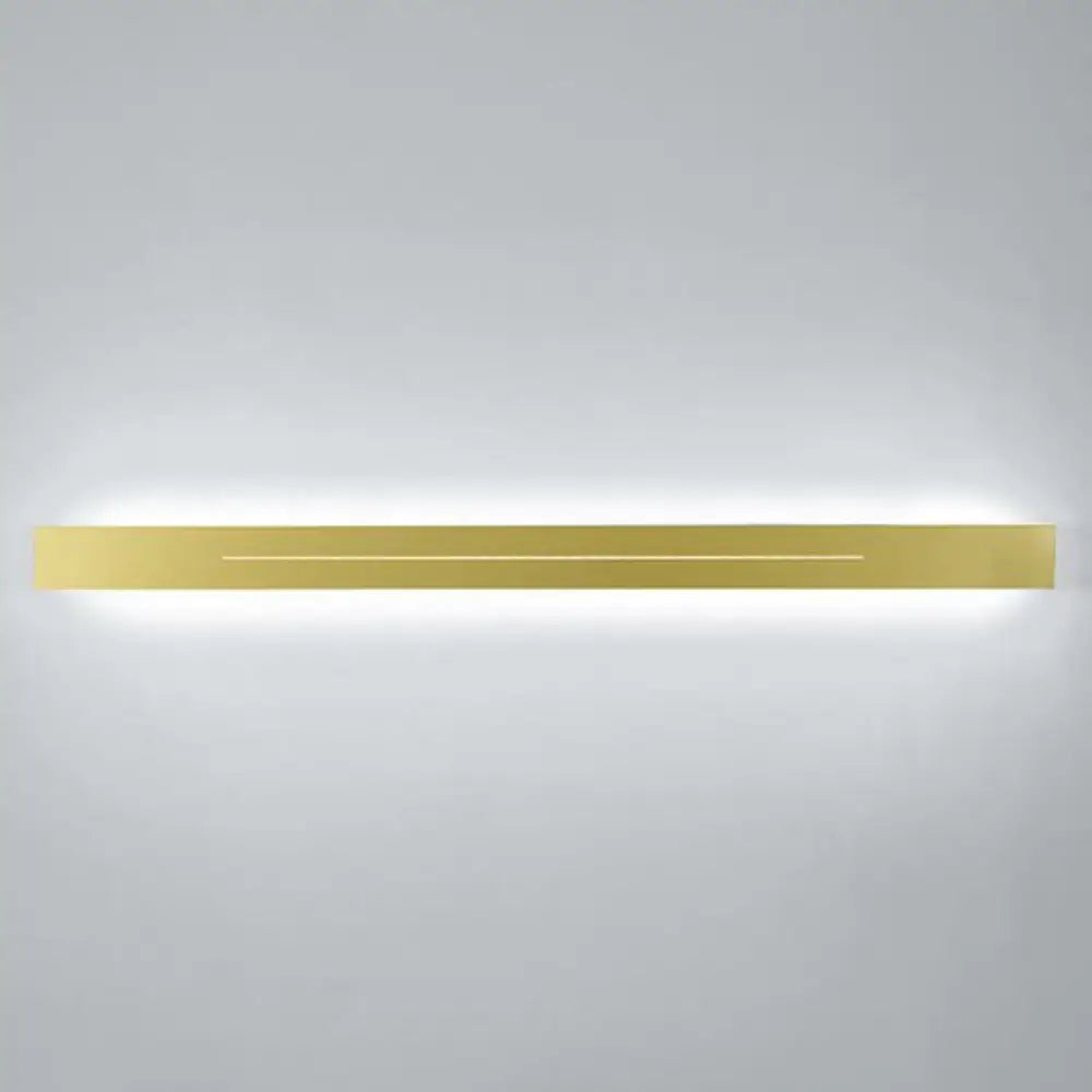 Modern Led Wall Light Fixture: Rectangular Linear Living Room Sconce Lighting Gold / Small White