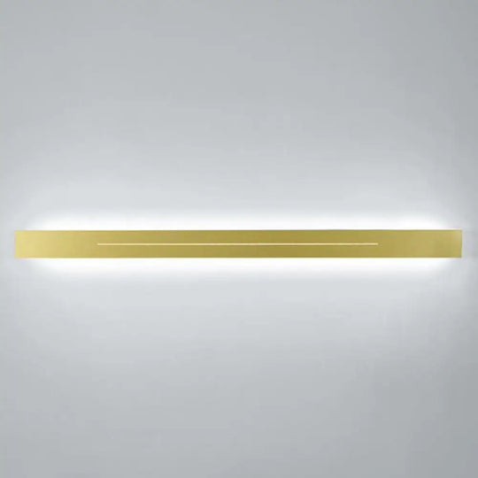 Modern Led Wall Light Fixture: Rectangular Linear Living Room Sconce Lighting Gold / Small White