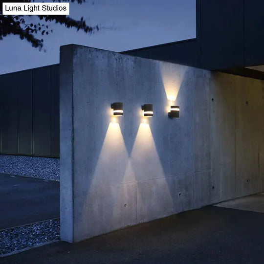 Modern Led Wall Light Outdoor Ip65 Waterproof Aluminum Black Lamps Porch Garden Lamp 6W 12W 110V