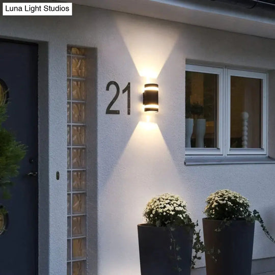 Modern Led Wall Light Outdoor Ip65 Waterproof Aluminum Black Lamps Porch Garden Lamp 6W 12W 110V