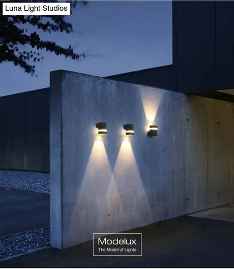 Modern Led Wall Light Outdoor Ip65 Waterproof Aluminum Black Lamps Porch Garden Lamp 6W 12W 110V