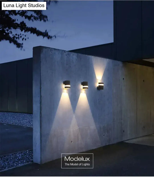 Modern Led Wall Light Outdoor Ip65 Waterproof Aluminum Black Lamps Porch Garden Lamp 6W 12W 110V